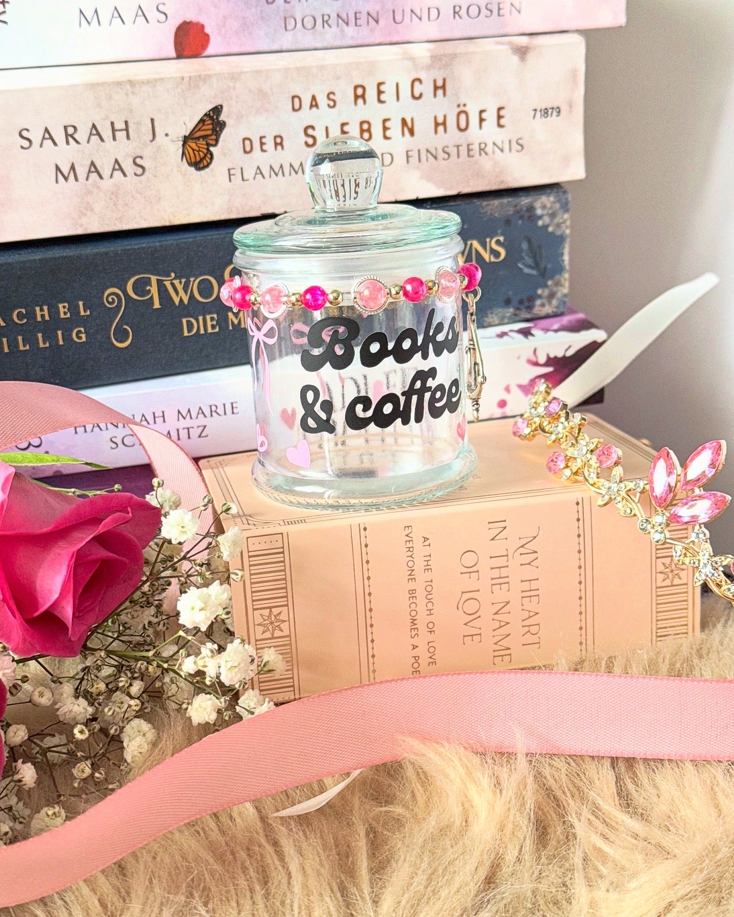 TBR Glas "Books & Coffee”