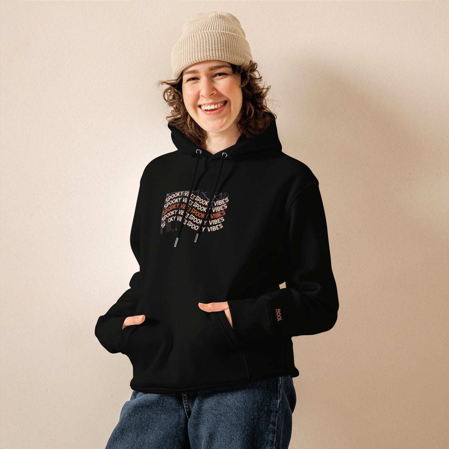 Hoodie " Spooky Vibes" mit Stickerei | Umweltfreundlicher Unisex-Kapuzenpullover
