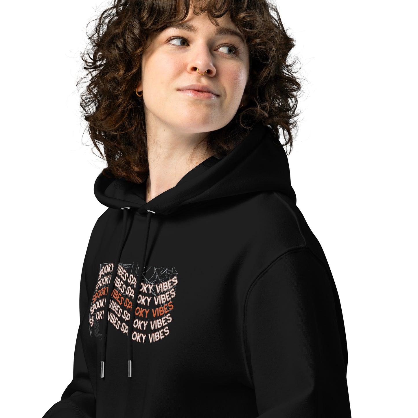 Hoodie " Spooky Vibes" mit Stickerei | Umweltfreundlicher Unisex-Kapuzenpullover