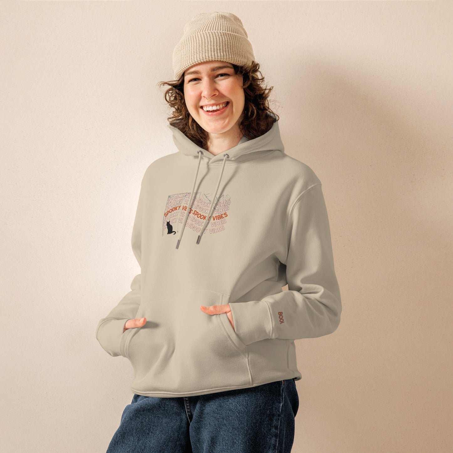 Hoodie " Spooky Vibes" mit Stickerei | Umweltfreundlicher Unisex-Kapuzenpullover