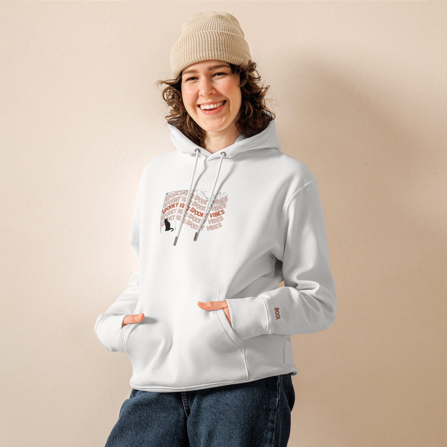 Hoodie " Spooky Vibes" mit Stickerei | Umweltfreundlicher Unisex-Kapuzenpullover