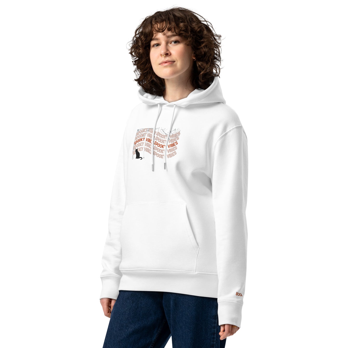 Hoodie " Spooky Vibes" mit Stickerei | Umweltfreundlicher Unisex-Kapuzenpullover